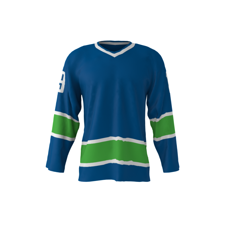 Vancouver 1970 Hockey Jersey Blue Sublimation Kings