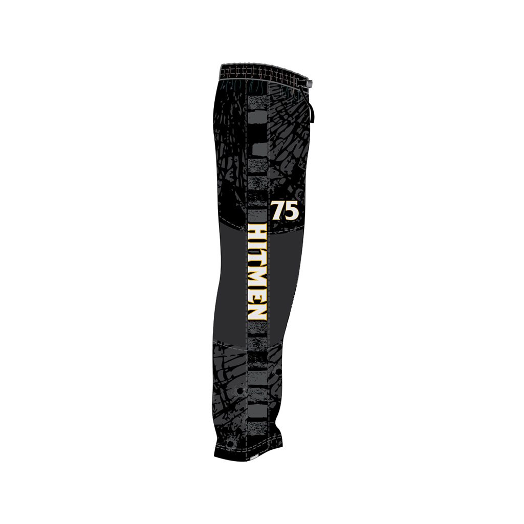 Hitmen Black Custom Dye Sublimated Roller Hockey Pants Sublimation Kings