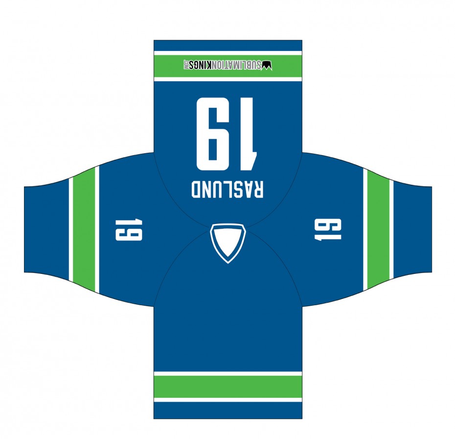 Blue Vancouver Hockey Jersey Sublimation Kings