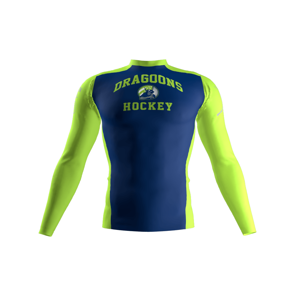 Dragoons Custom Compression Shirt Front | Sublimation Kings