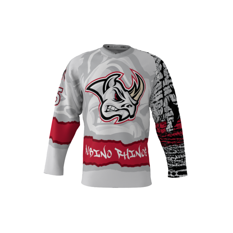 Albino Rhinos Gray Jersey Sublimation Kings