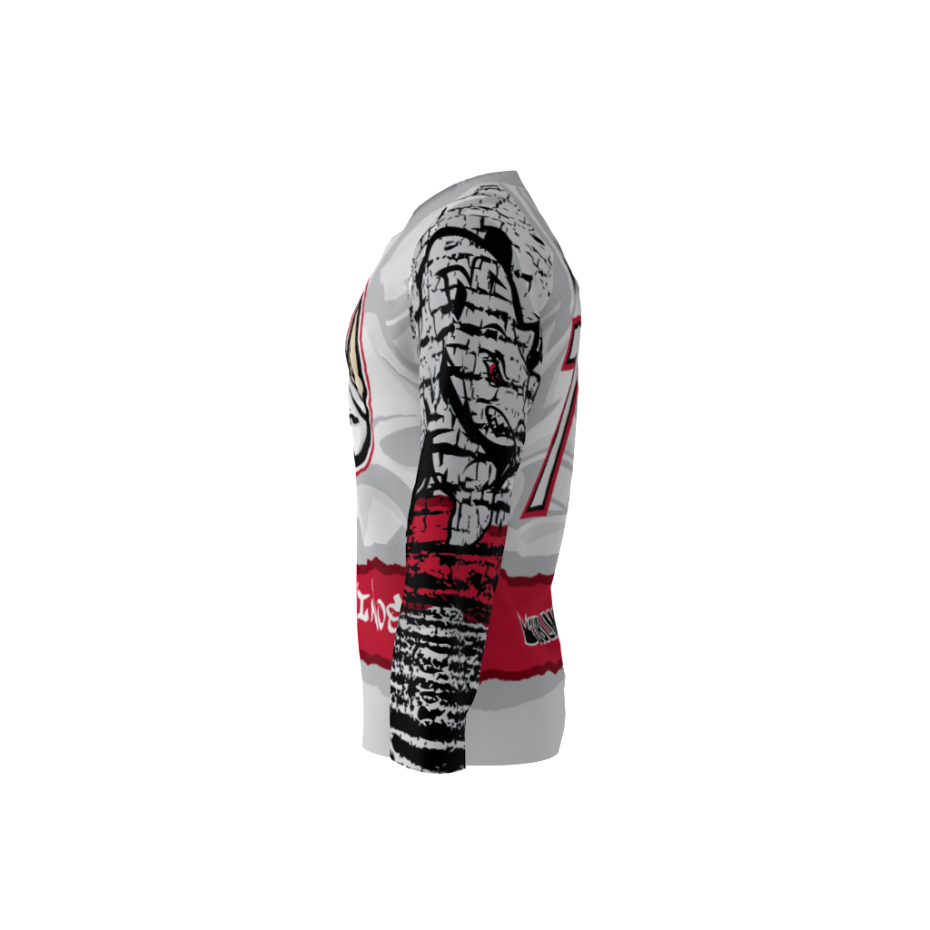 Albino Rhinos Gray Hockey Jersey Sublimation Kings