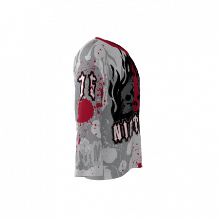 New Jersey Nightmare Gray Custom Roller Hockey Jersey