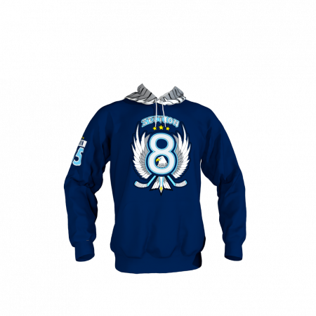 Custom Sublimated Section 8 Hockey Hoodie Front
