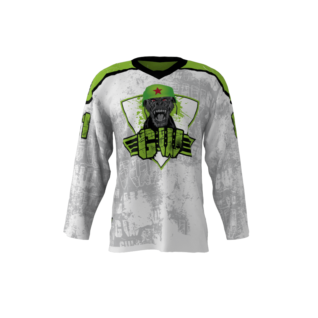 Green Black Gray Camouflage Hockey Jerseys