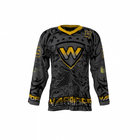 Warriors Black Custom Roller Hockey Jersey