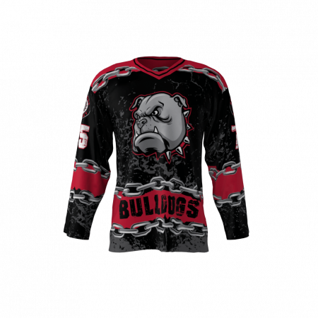 Bulldogs Black Custom Hockey Jersey