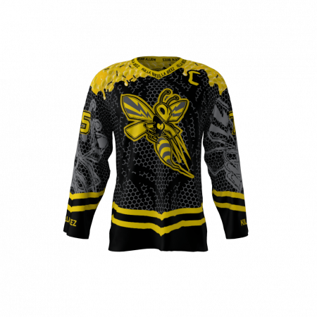 Killer Bees Black Custom Hockey Jersey