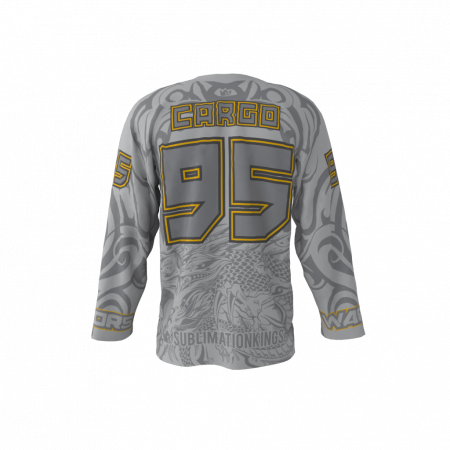 Warriors Gray Custom Roller Hockey Jersey