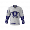 Armada White Custom Dye Sublimated Hockey Jersey