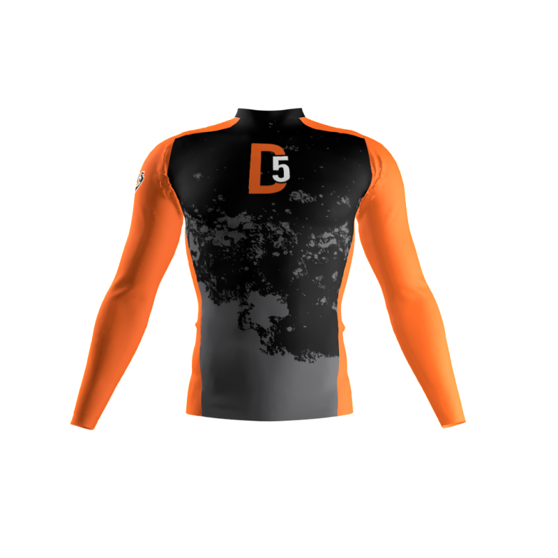 District 5 Orange Compression Shirt Sublimation Kings