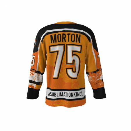 District 5 Orange Custom Dye Sublimated Ice Hockey Jersey