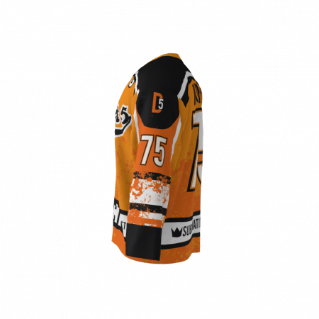 District 5 Orange Custom Dye Sublimated Ice Hockey Jersey