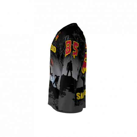 Skating Dead Black Custom Dye Sublimated Hockey Jersey