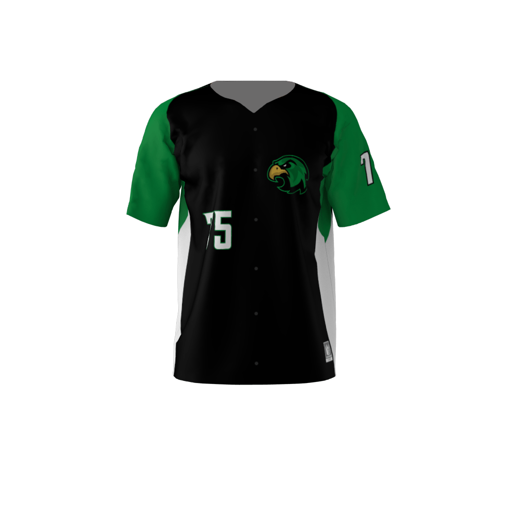Eagles Black Baseball Jersey | Sublimation Kings