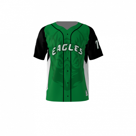 Eagles Custom Dye Sublimated Full Button Baseball Jersey