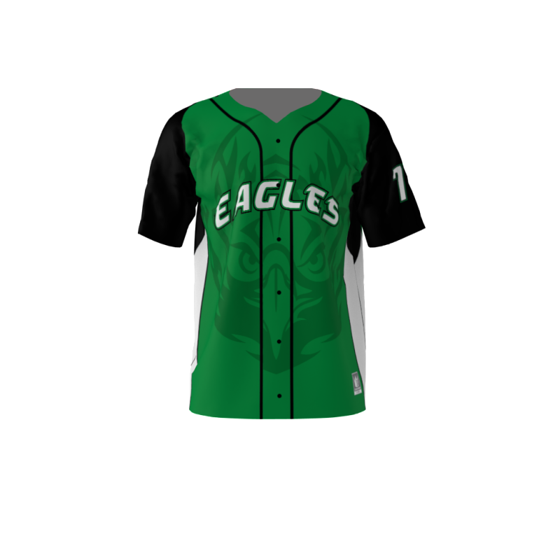 Eagles Green Baseball Jersey | Sublimation Kings