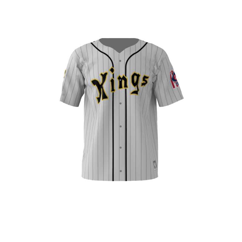 Kings White Baseball Jersey Sublimation Kings