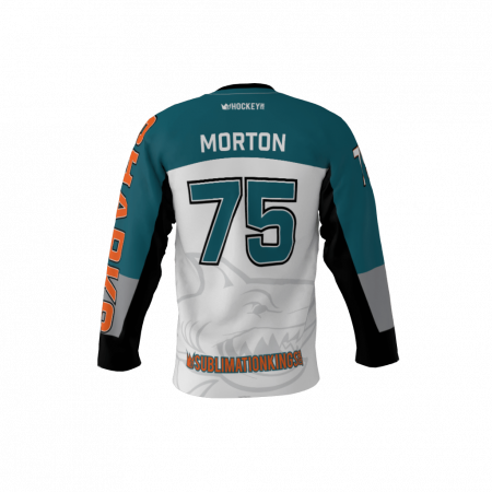 Sharks Custom Dye Sublimated Roller Hockey Jersey
