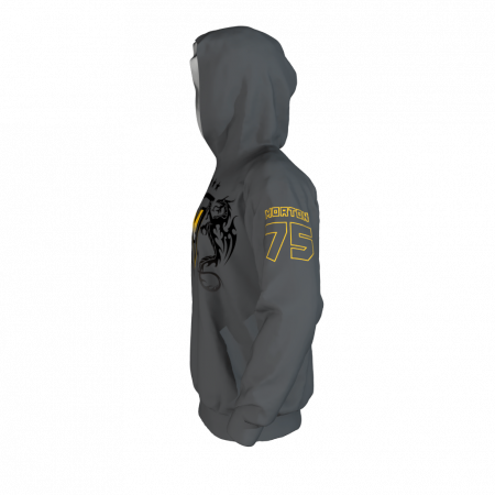 Warriors Gray Custom Dye Sublimated Hoodie