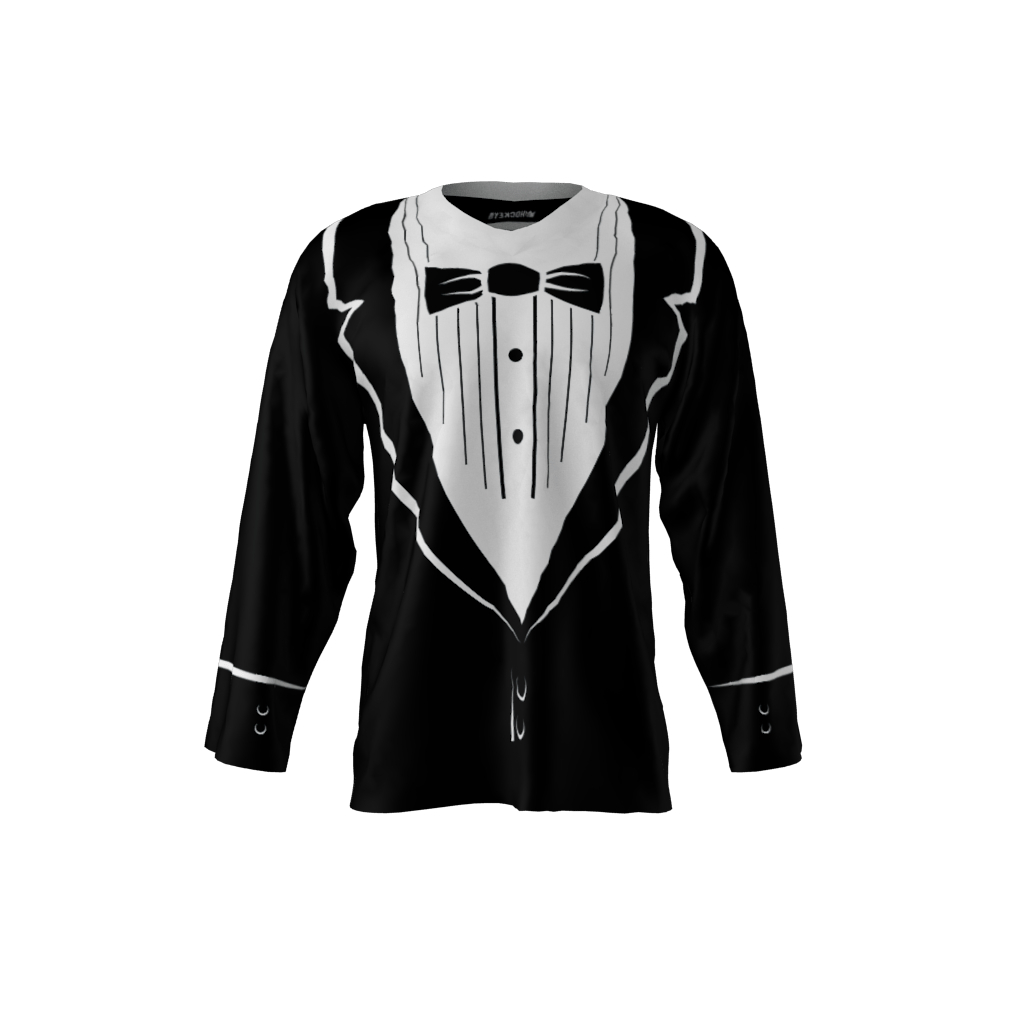 lago En honor Ajustamiento Tuxedo Custom Dye Sublimated Hockey Jersey | Sublimation Kings