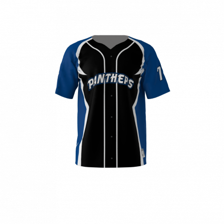 Panthers Custom Dye Sublimated Full Button Baseball Jersey