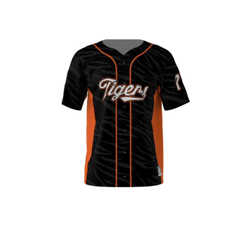 Tigers Black Baseball Jersey Sublimation Kings