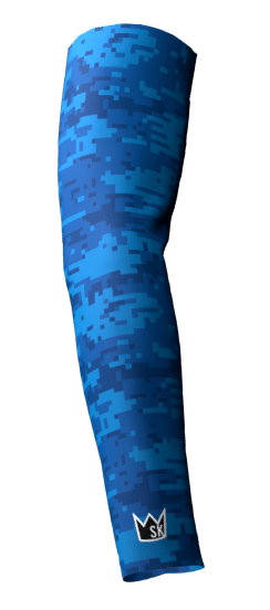 NEW Navy Blue Red White Digital Camo Moisture Wicking Sports Arm Sleeve 