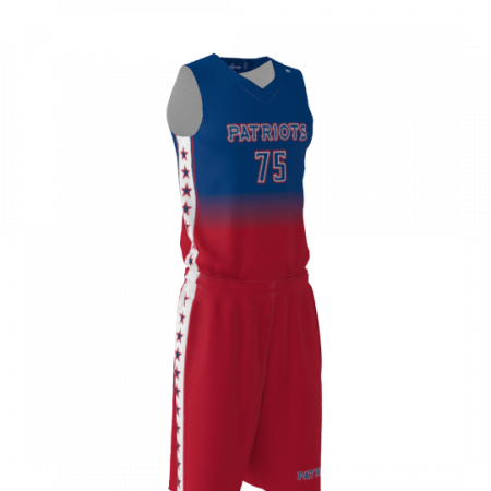 Patriots Custom Dye Sublimated Basketball Uniform