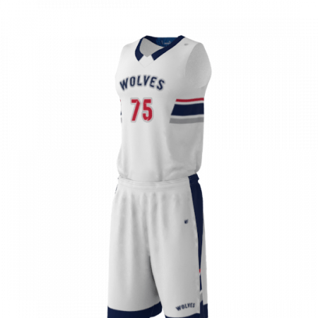 Wolves Custom Dye Sublimated Basketball Uniform
