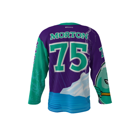 Alternative view of Narwhals Purple Hockey Jersey