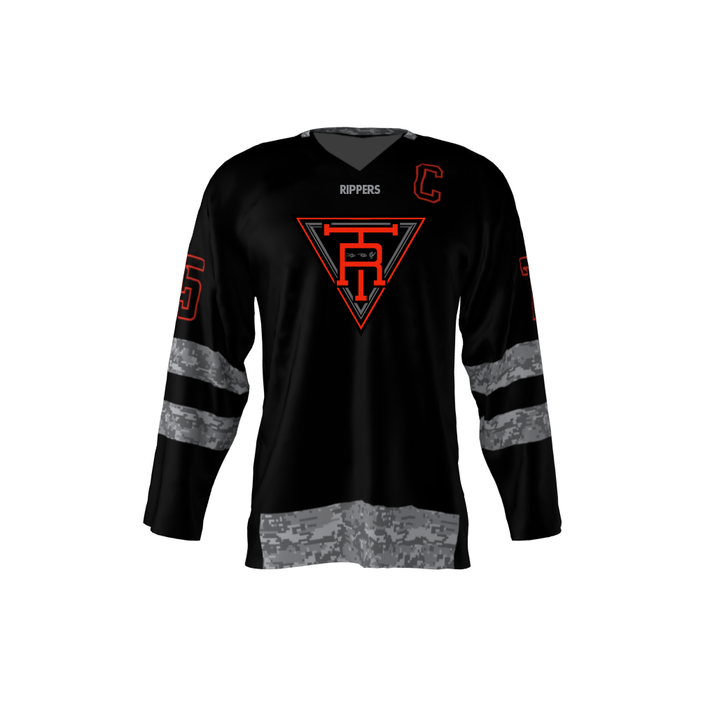 White/Black Ice Roller Hockey Jerseys Custom Design | YoungSpeeds