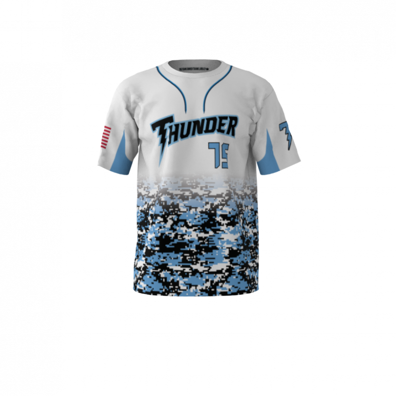 Thunder White Softball Jersey Sublimation Kings