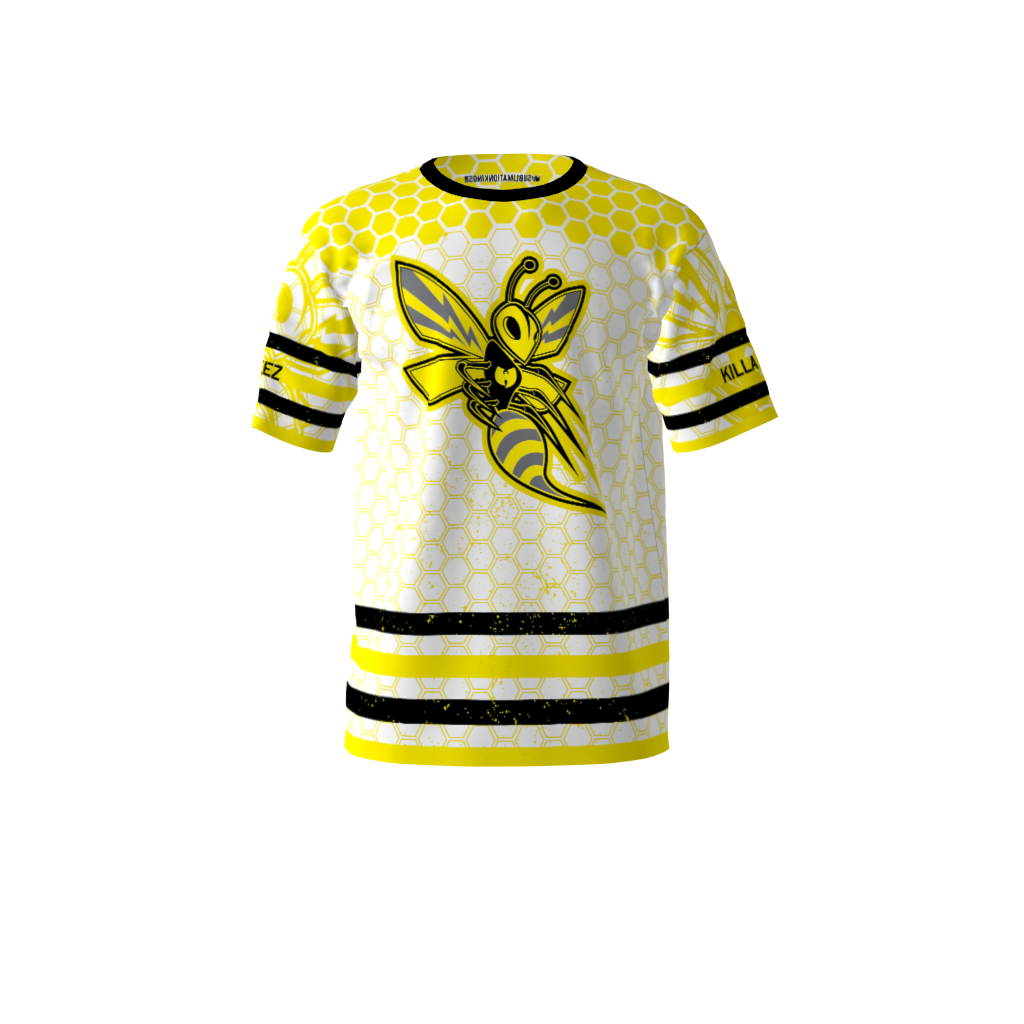 Killer Bees White Hockey Jersey