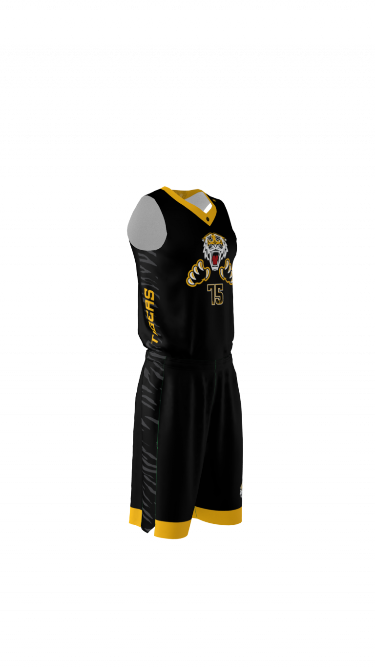 Custom Dye Sublimated Basketball Tigers Uniform | Sublimation Kings