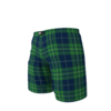 Front view of a custom dye sublimated plaid ice hockey pant shell
