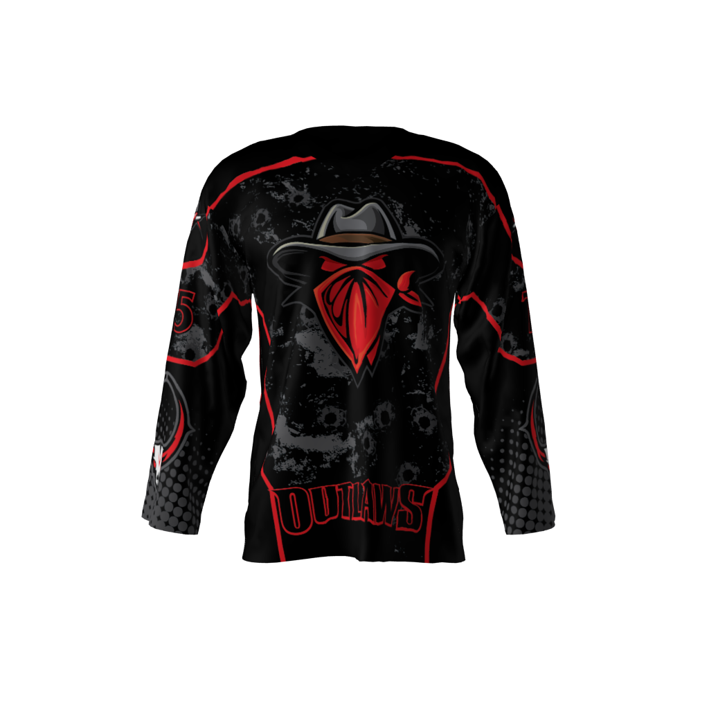 black and red jersey