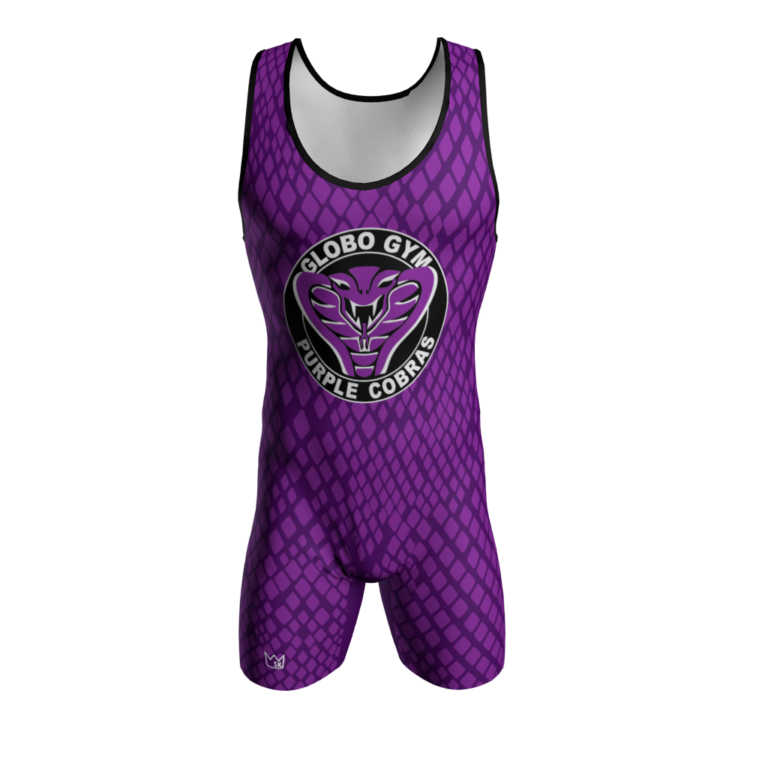 Custom Purple Cobras Dye Sublimated Wrestling Singlet | Sublimation Kings