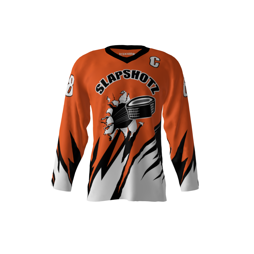orange hockey jersey