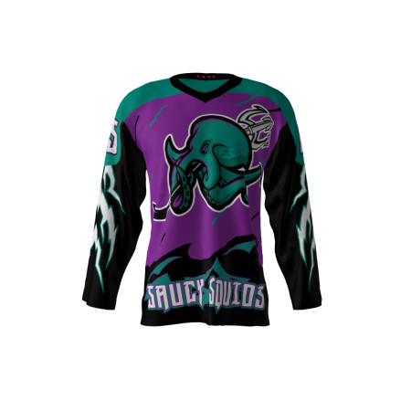 Saucy Squids Hockey Jersey Front