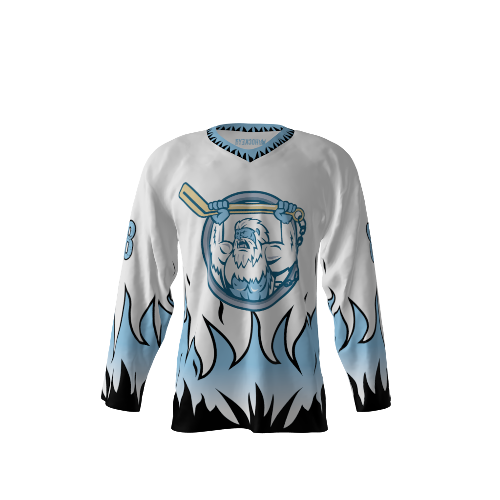 Magnesium Sublimated Oversized Hockey Jersey in Water Breathing AOP M
