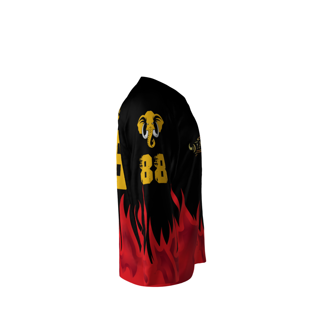 Mastodon Black Flames Hockey Jersey - Image 4