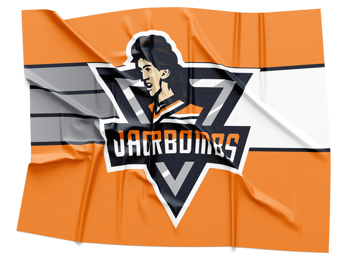 Jagr Bombs Black & Orange Hockey Jersey