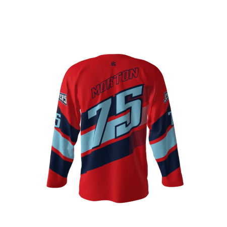 Jesters Red Hockey Jersey Back