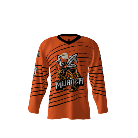 Murder Hornets Orange Hockey Jersey Front