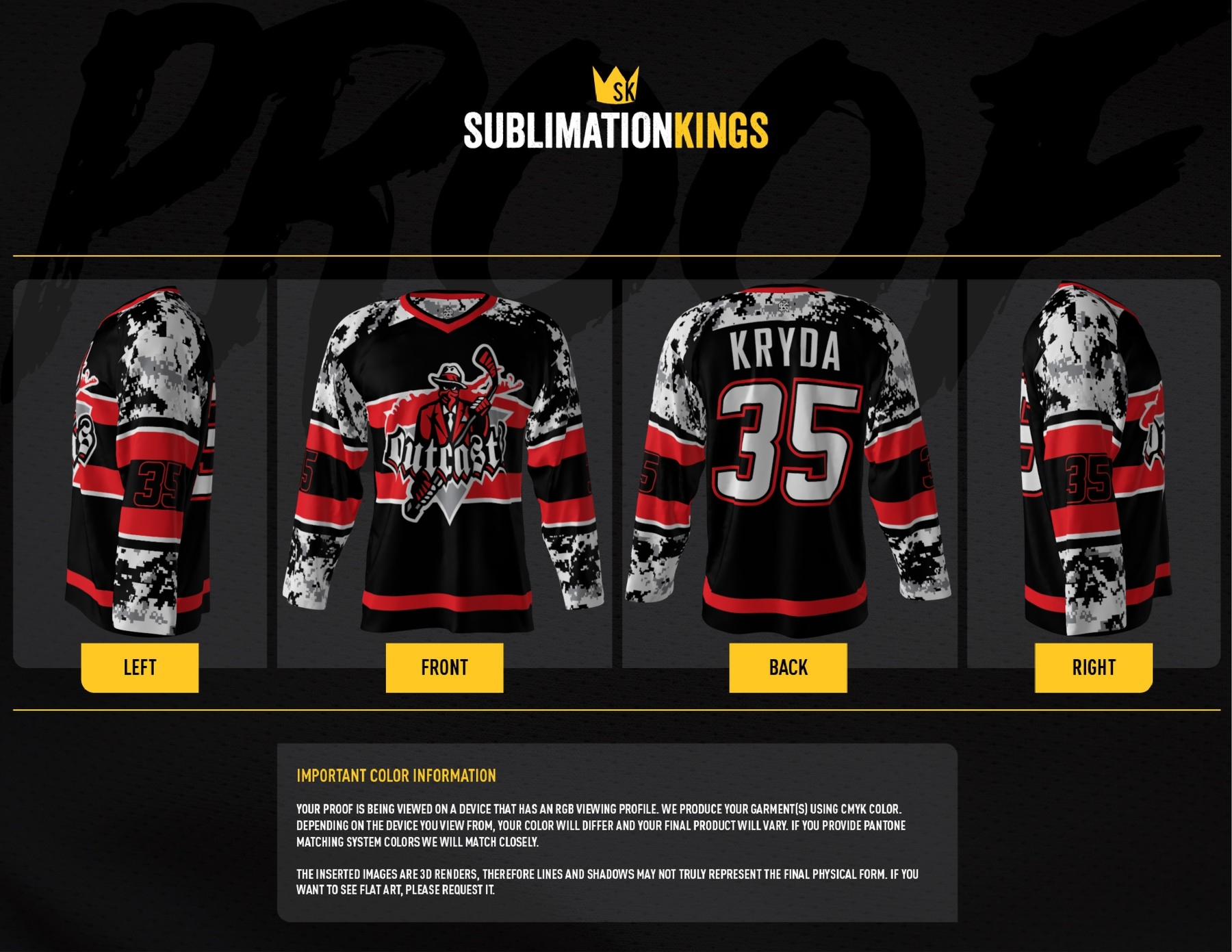 (((Custom Hockey Jersey Design))) Sublimation Kings