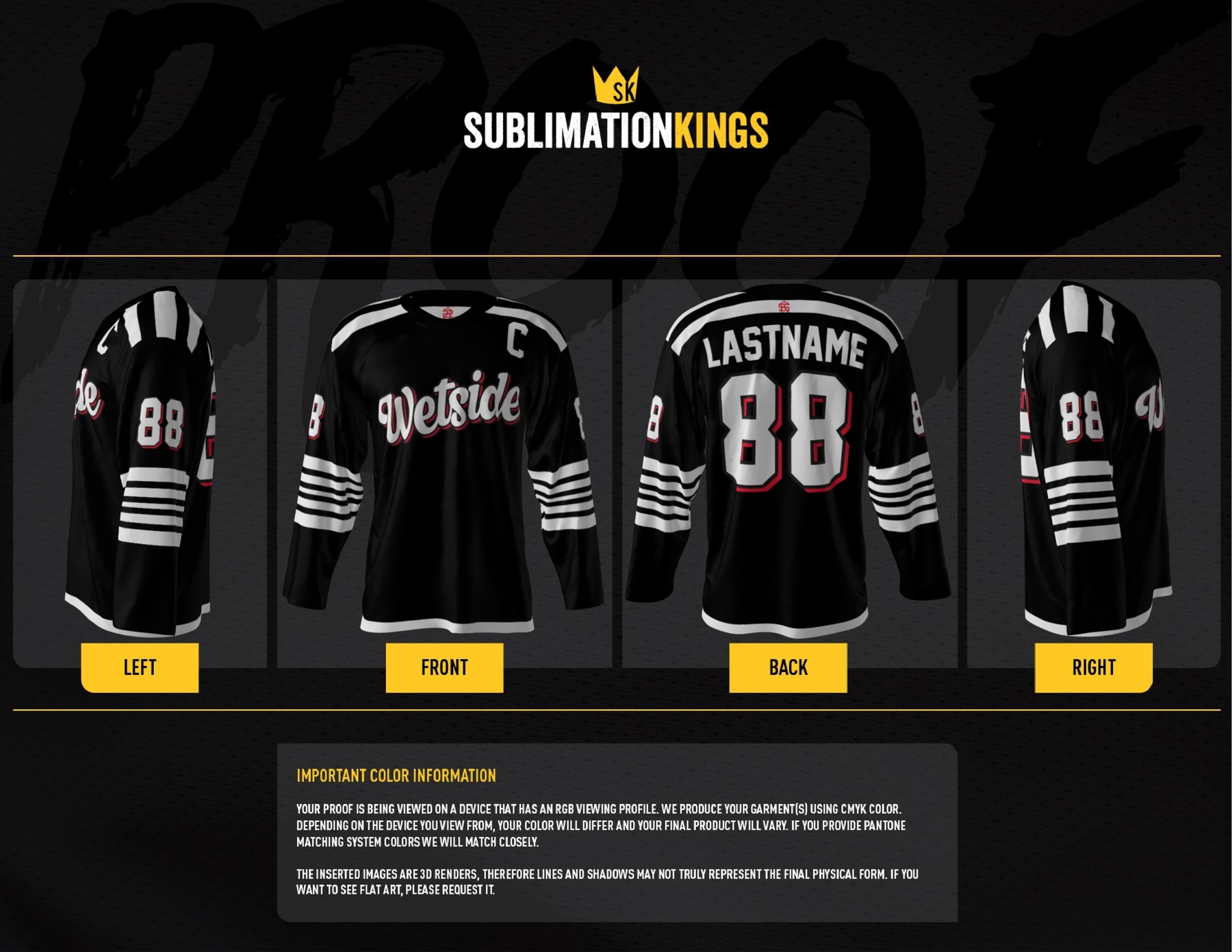 (((Custom Hockey Jersey Design))) Sublimation Kings