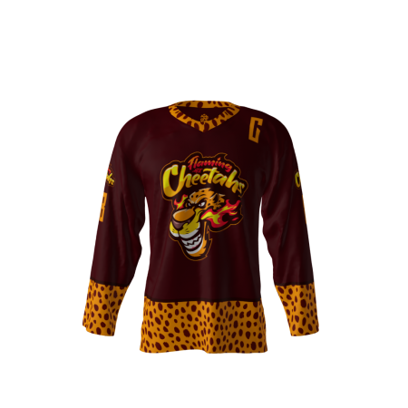 Flaming Hot Cheetahs Hockey Jersey Front