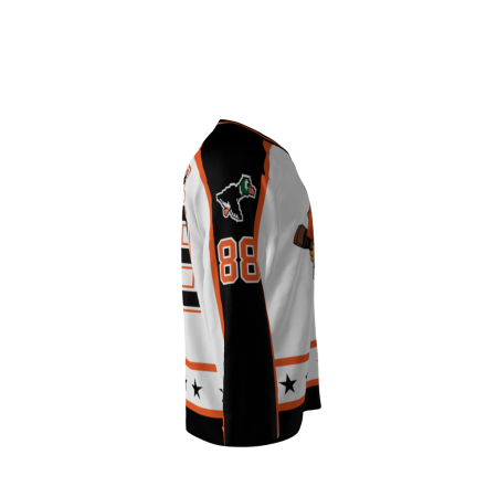 Puck Hunters White Hockey Jersey Right