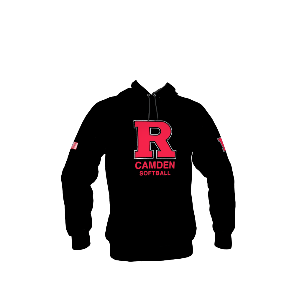 Rutgers Camden Softball Black Hoodie